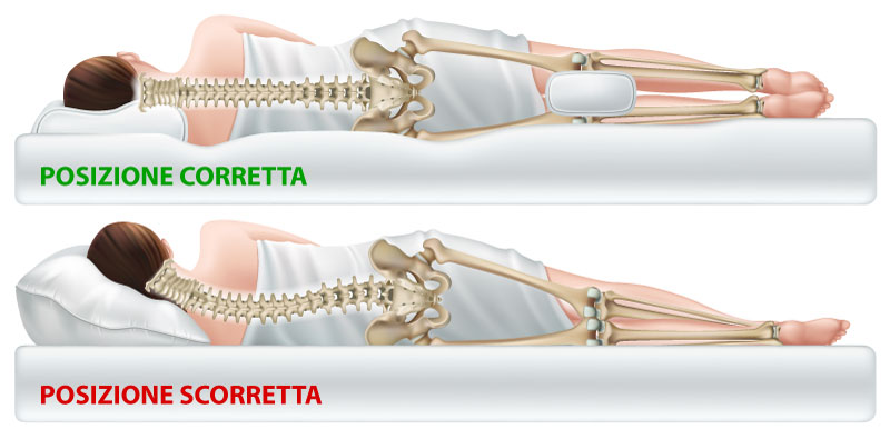 Posizione scheletro collo cuscino