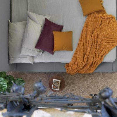letto matrimoniale mila tessuto ecovintage