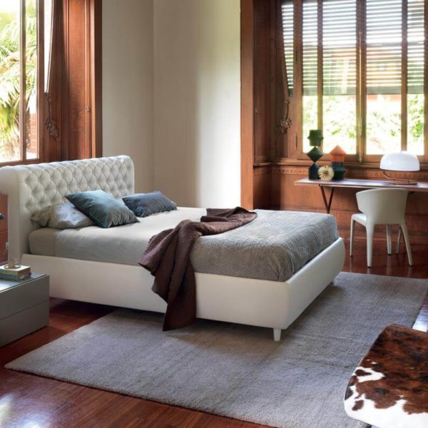 letto matrimoniale victoria giroletto fascia alta ecopelle